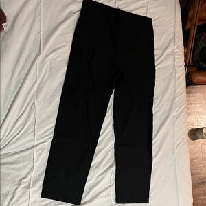 Men's Black Chinos - stretchy with front and back pockets + belt loops